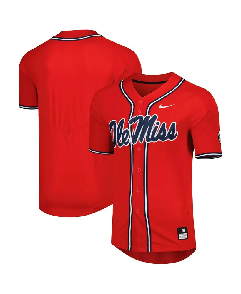 Men's Nike Ole Miss Rebels Full-Button Replica Baseball Jersey