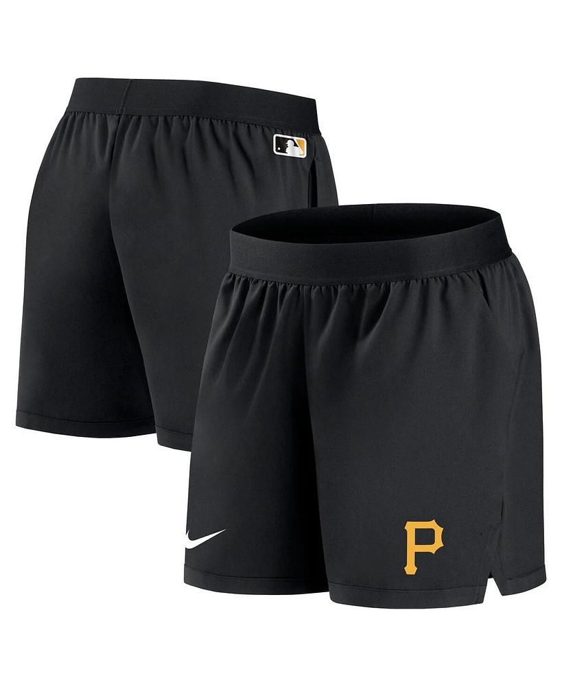 Women's Nike Black Pittsburgh Pirates Authentic Collection Team Performance Shorts