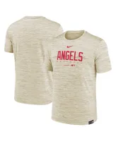 Men's Nike Cream Los Angeles Angels City Connect Velocity Practice Performance T-shirt