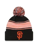 Men's New Era Black San Francisco Giants Chilled Cuffed Knit Hat with Pom