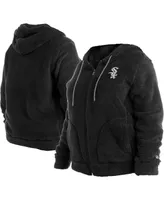 Women's New Era Black Chicago White Sox Plus Size Sherpa Full-Zip Jacket