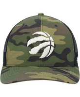 Men's '47 Brand Camo, Black Toronto Raptors Trucker Snapback Hat