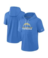 Men's Nike Powder Blue Los Angeles Chargers Short Sleeve Pullover Hoodie