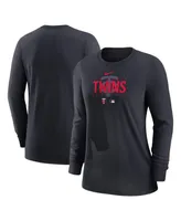 Women's Nike Minnesota Twins Navy Authentic Collection Legend Performance Long Sleeve T-shirt