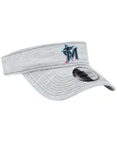 Men's New Era Gray Miami Marlins Adjustable Visor