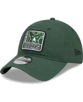 Men's New Era Hunter Green Milwaukee Bucks Mix 9TWENTY Adjustable Hat