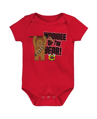 Infant Boys and Girls Red Chicago Blackhawks Star Wars Wookie of the Year Bodysuit
