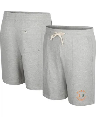 Men's Colosseum Heather Gray Miami Hurricanes Love To Hear This Terry Shorts
