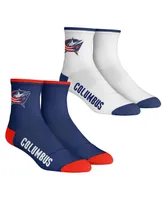 Men's Rock 'Em Socks Columbus Blue Jackets Core Team 2-Pack Quarter Length Sock Set