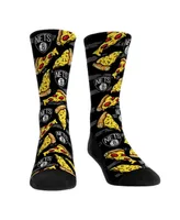 Youth Boys and Girls Rock 'Em Socks Brooklyn Nets New York Style Pizza Crew Socks