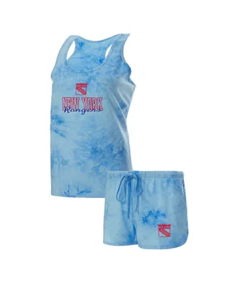 Women's Concepts Sport Blue New York Rangers Billboard Tank Top and Shorts Sleep Set