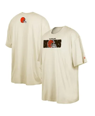 Men's New Era Cream Cleveland Browns 2023 Nfl Draft Big and Tall T-shirt