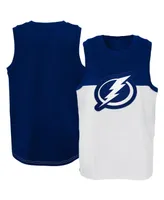 Big Boys and Girls White, Blue Tampa Bay Lightning Revitalize Tank Top