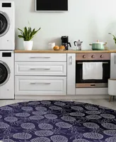 D Style Vertes Kitchen VRT6 8' x 8' Round Area Rug