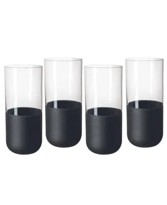 Villeroy Boch Manufacture Rock Blanc Highball Glasses, Set of 4