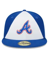 Men's New Era White and Royal Atlanta Braves 2023 City Connect 59FIFTY Fitted Hat