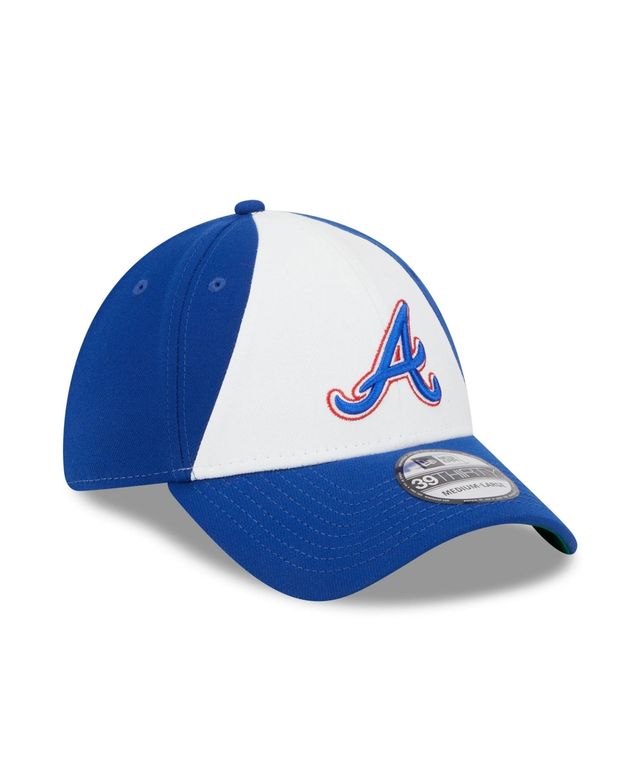 Men's New Era White and Royal Atlanta Braves 2023 City Connect 39THIRTY Flex Fit Hat