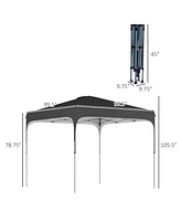 Outsunny 8' x 8' Pop Up Canopy with Adjustable Height