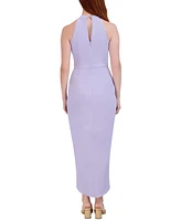 julia jordan Knot-Neck Tulip-Hem Midi Dress