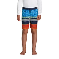 Lands' End Big Boys Husky Printed Swim Trunks