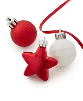 Holiday Lane Mini Plastic Ball & Star Ornaments, Set of 30, Created for Macy's