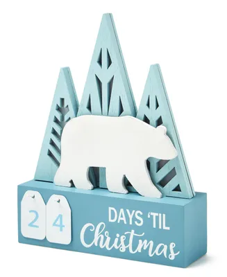Holiday Lane Northern Lights Led Polar Bear Christmas Countdown Calendar, Created for Macy's
