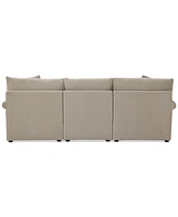 Wrenley 99" 3-Pc. Fabric Modular Chaise Sectional Sofa, Created for Macy's