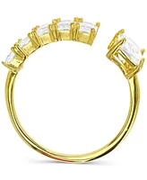 Cubic Zirconia Multi Stone Small and Large Cuff Ring