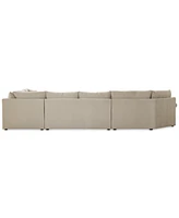 Wrenley 170" 3-Pc. Fabric Sectional Cuddler Chaise Sofa, Created for Macy's