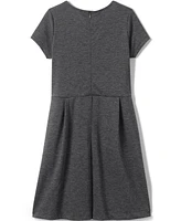 Lands' End School Uniform Girls Short Sleeve Ponte Dress Top of Knee