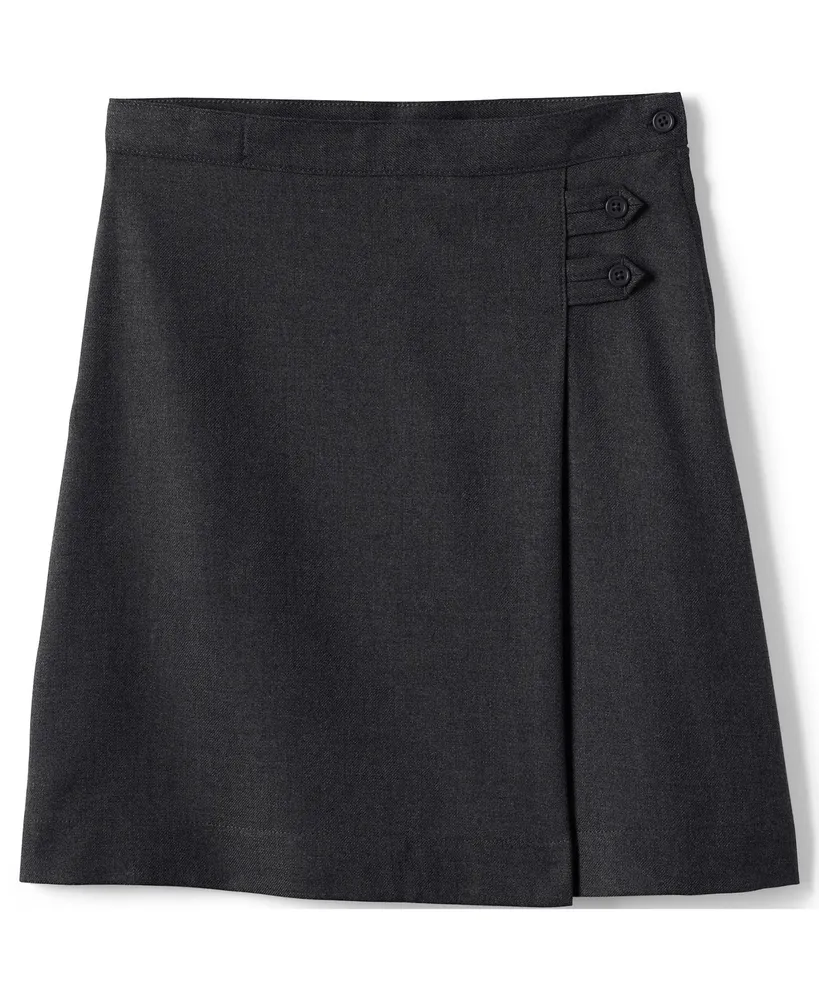 Lands' End Big Girls School Uniform Solid A-line Skirt Below the Knee