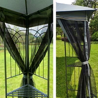 13 X 10 Outdoor Patio Gazebo Canopy Tent With Ventilated Double Roof And Mosquito Net