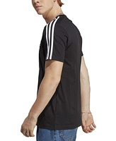 adidas Men's Essentials 3-Stripes Regular-Fit Logo Graphic T-Shirt