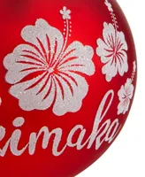 Holiday Lane Hawaii Mele Kalikimaka Red Ball Ornament, Exclusively at Macy's