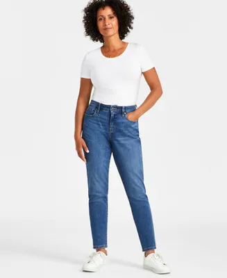 Style & Co Petite Curvy-Fit Mid-Rise Skinny Jeans, Created for Macy's