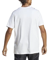 adidas Men's Essentials 3-Stripes Regular-Fit Logo Graphic T-Shirt