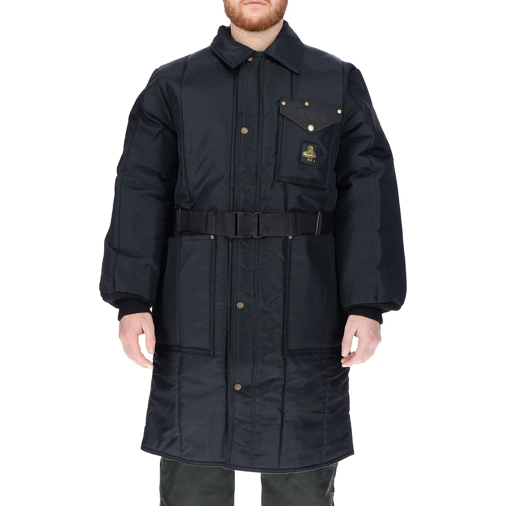 RefrigiWear Men's Insulated Iron-Tuff Inspector Coat Knee-Length Workwear Parka