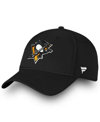 Men's Fanatics Black Pittsburgh Penguins Core Primary Logo Flex Hat