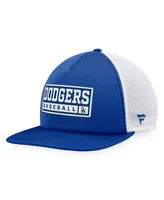 Men's Majestic Royal, White Los Angeles Dodgers Foam Trucker Snapback Hat