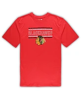Men's Red Chicago Blackhawks Big and Tall T-shirt Pajama Pants Sleep Set