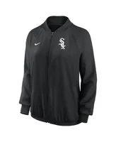 Women's Nike Black Chicago White Sox Authentic Collection Team Raglan Performance Full-Zip Jacket