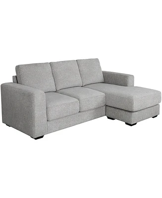 Elizabeth 85" Stain-Resistant Fabric Reversible Sofa Chaise Sectional