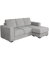 Elizabeth 85" Stain-Resistant Fabric Reversible Sofa Chaise Sectional