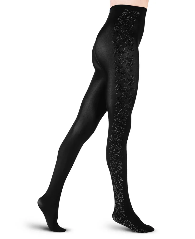 Black Shimmer Tights for Women Long Lasting Satin Gloss Luxury Glamour Leg  Look SML Fiore -  Canada