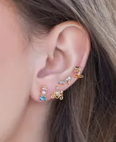 Girls Crew Crystal Multi-Color Disney Princess Cinderella Stud Earring Set
