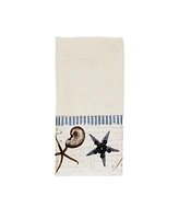 Avanti Antigua Starfish & Seashells Cotton Fingertip Towel, 11" x 18"