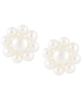 Cultured Freshwater Pearl (2-3/4 - 4-1/2mm) Flower Stud Earrings in 14K Gold