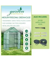 Garden Elements Personal Plastic Indoor Outdoor Standing Greenhouse For Seed Starting and Propagation, Frost Protection Green, Medium, 56 Inches x 29