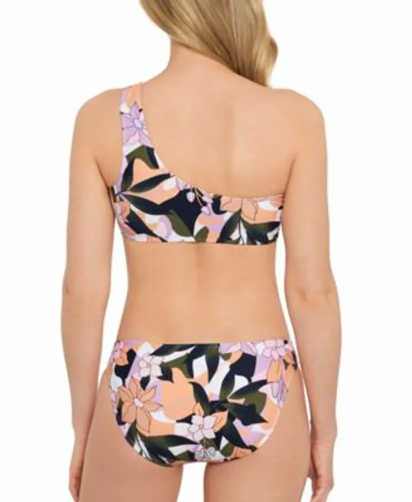 Salt Cove Juniors Floral Print One Shoulder Bikini Top Bottoms Created For Macys