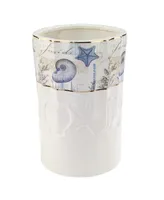 Avanti Antigua Starfish & Seashells Ceramic Wastebasket